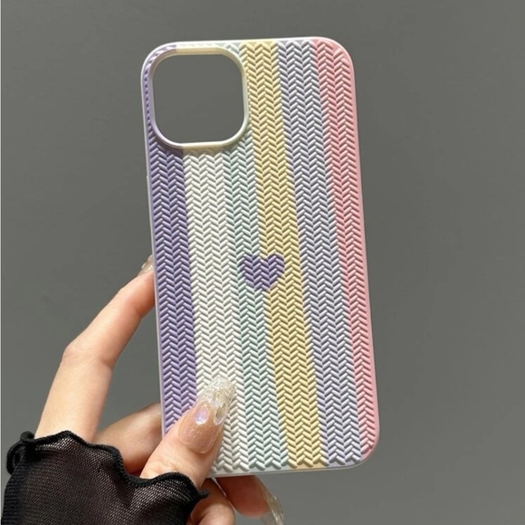 ⚠️Clearance🫧iPhone 12/Pro/Pro Max Cute Multicolor Heart Pattern Phone Case - Picture 3 of 3